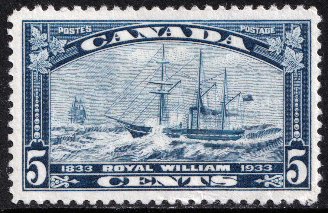 Canada KGV 1933 5c Blue Royal William Steamboat SG331 Mint MH