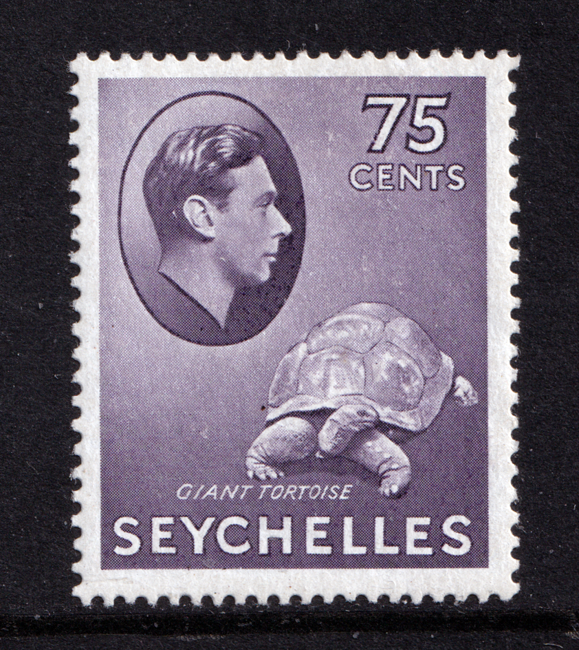 Seychelles KGVI 1938-49 75c Deep Slate-Lilac Chalk SG145a Mint MH