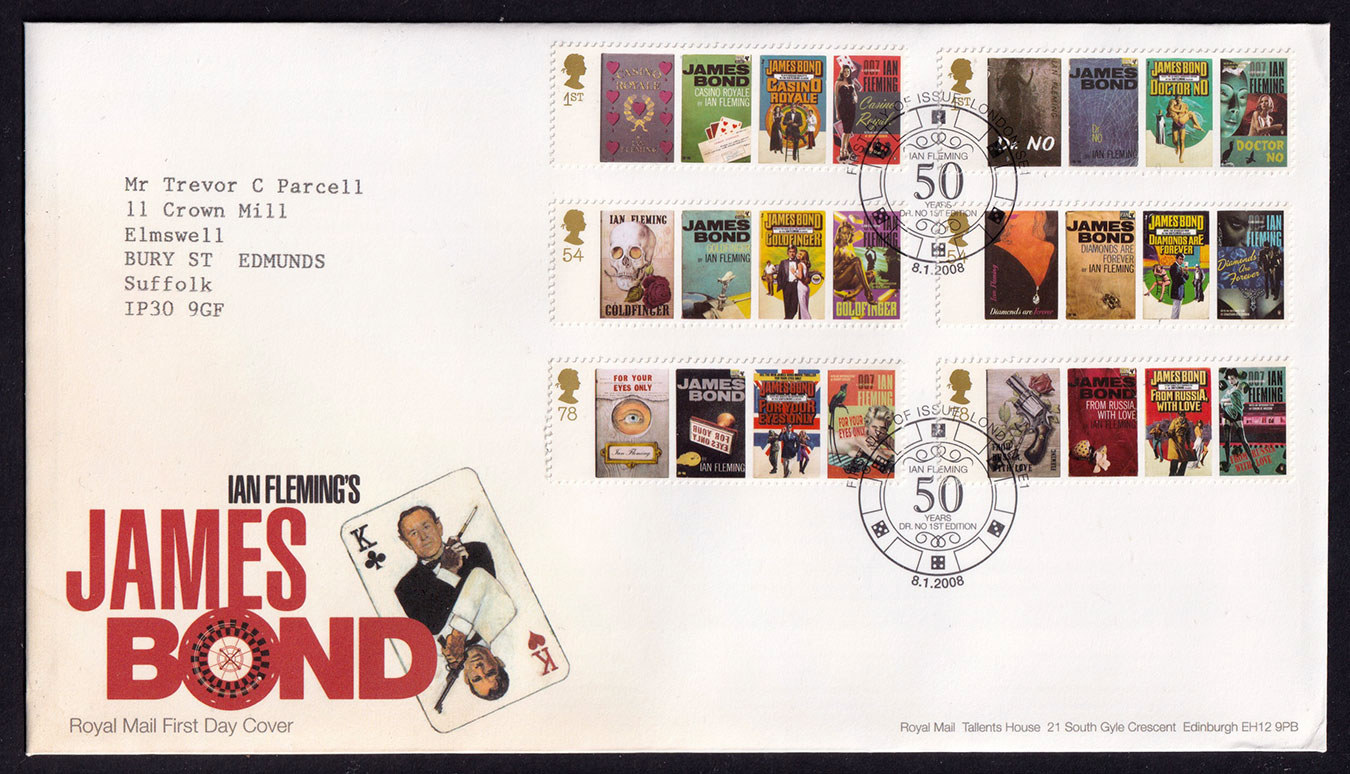 Great Britain QEII 2008 FDC James Bond