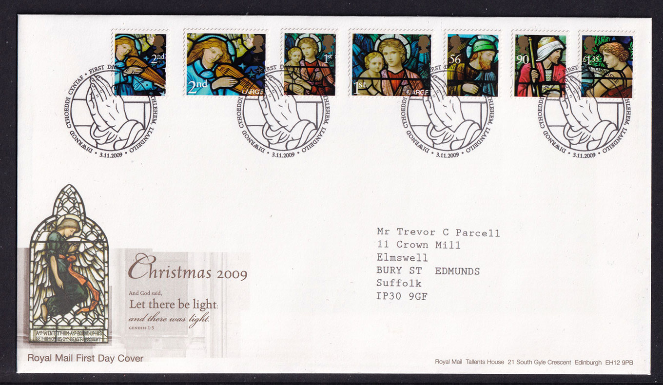 Great Britain QEII 2009 FDC Chistmas Bethlehem Postmark