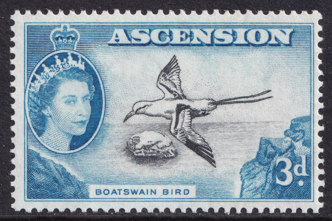Ascension Island QEII 1956 3d Black Blue SG62 Mint MNH