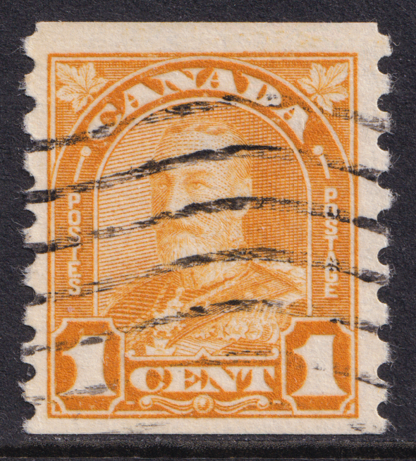 Canada KGV 1930-31 1c Orange Coil Stamp SG304 Fine Used FU