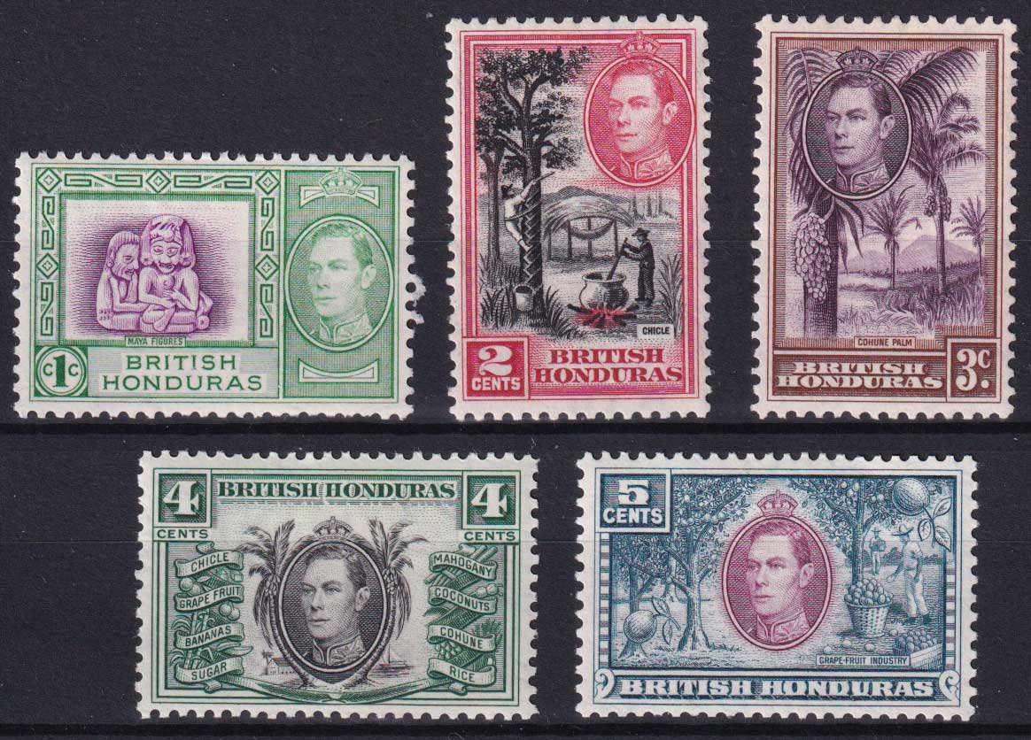 British Honduras KGVI 1938-47 Part Set SG150/154 Mint MH