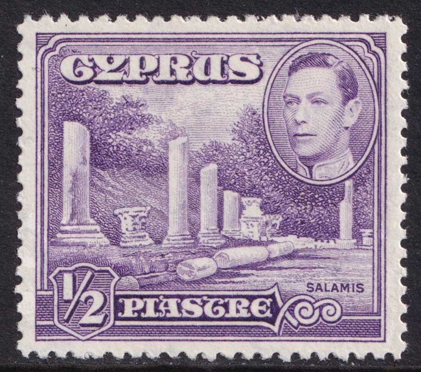 Cyprus KGVI 1938-51 1/2pi Violet Forum SG152a Mint MH