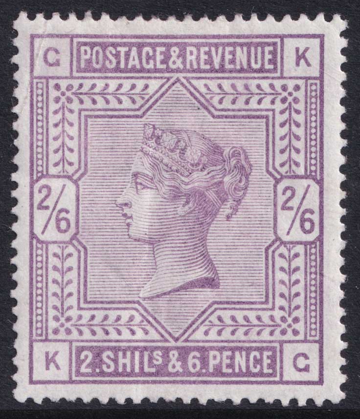 Great Britain QV 1883-84 2s6d Lilac KG White Paper SG178 Mint MH